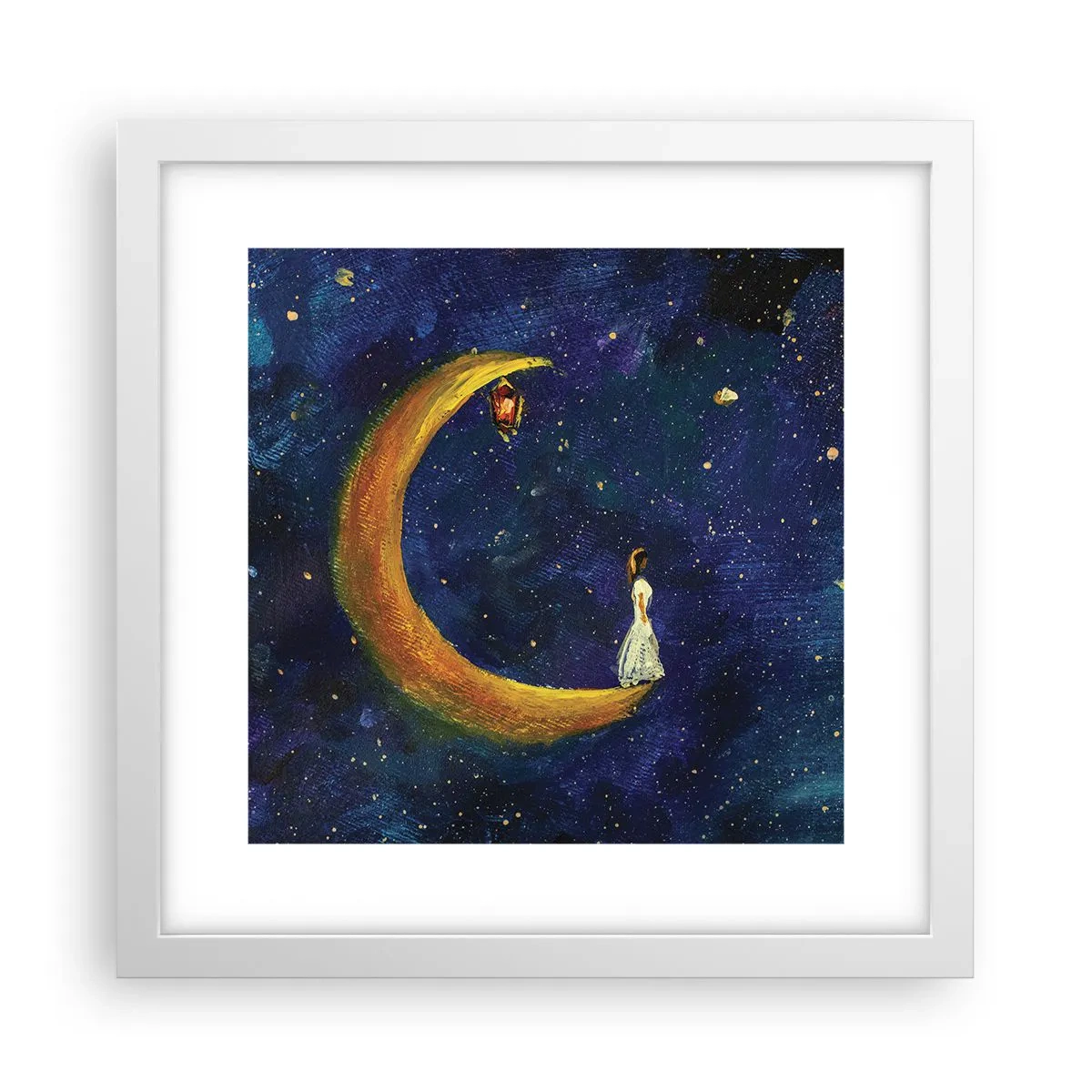 Affiche dans un cadre blanc - Poster - Appel du monde - 30x30 cm