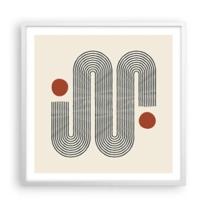 Affiche dans un cadre blanc - Poster - Du début à la fin - 60x60 cm