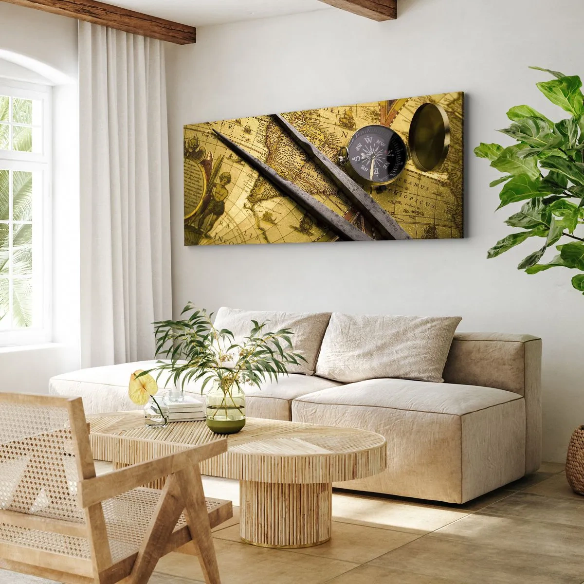 Impression sur toile - Image sur toile - Où sont ces trésors? - 100x40 cm