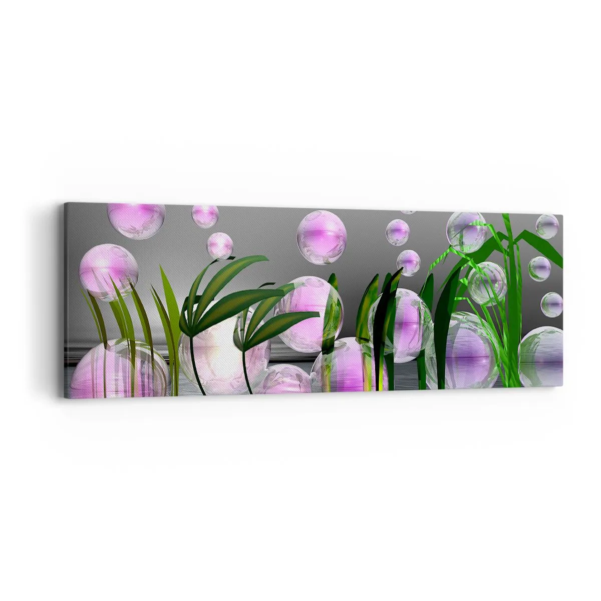 Impression sur toile - Image sur toile - Une composition réfléchissante de légèreté et de vie - 90x30 cm