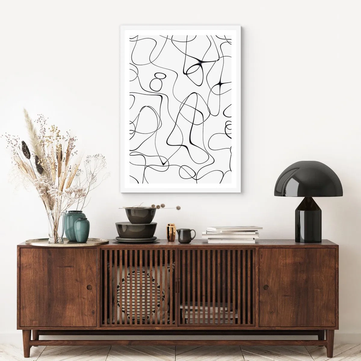 Affiche dans un cadre blanc - Poster - Le chemin de la vie, les voies du hasard - 50x70 cm