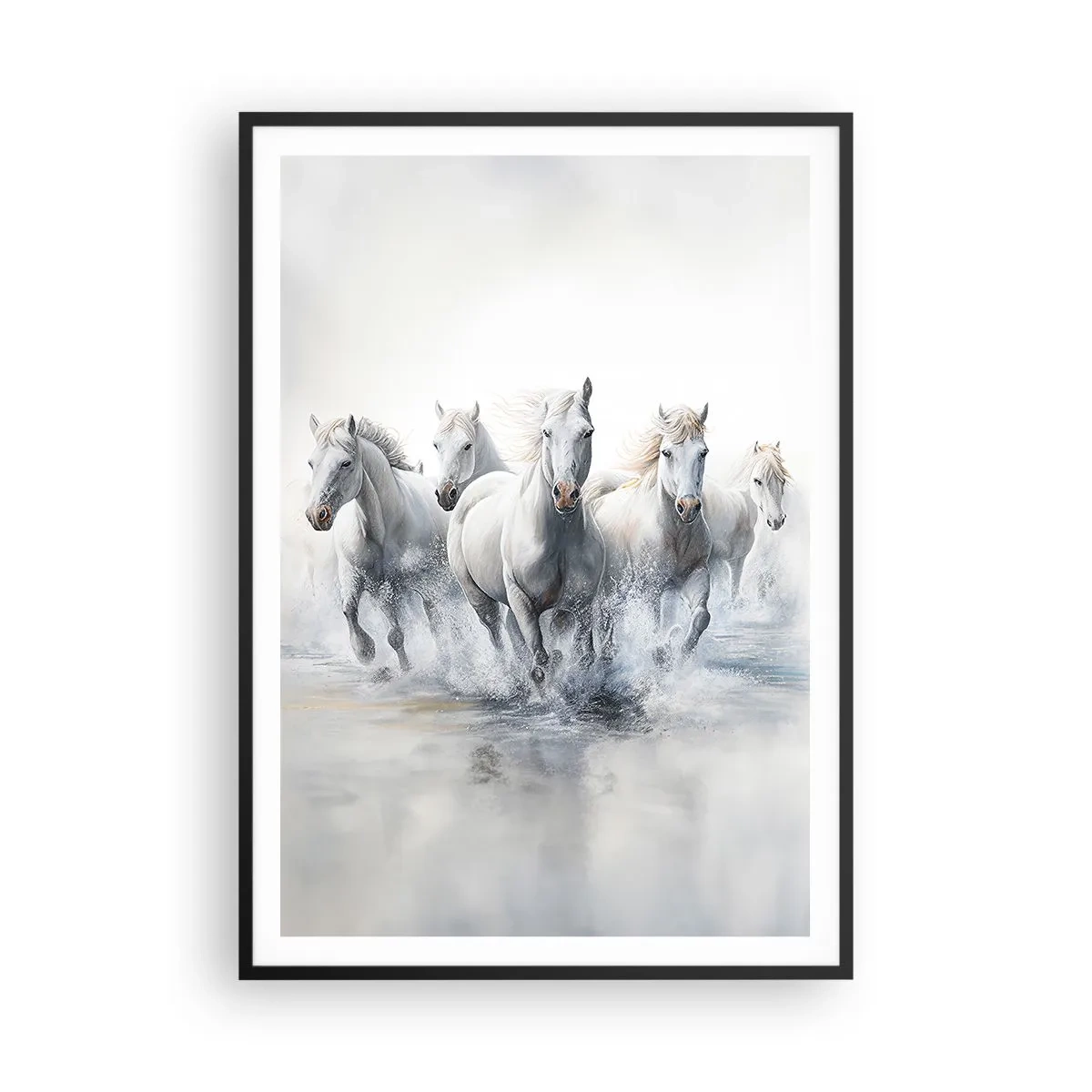 Affiche dans un cadre noir - Poster - Magie blanche - 70x100 cm