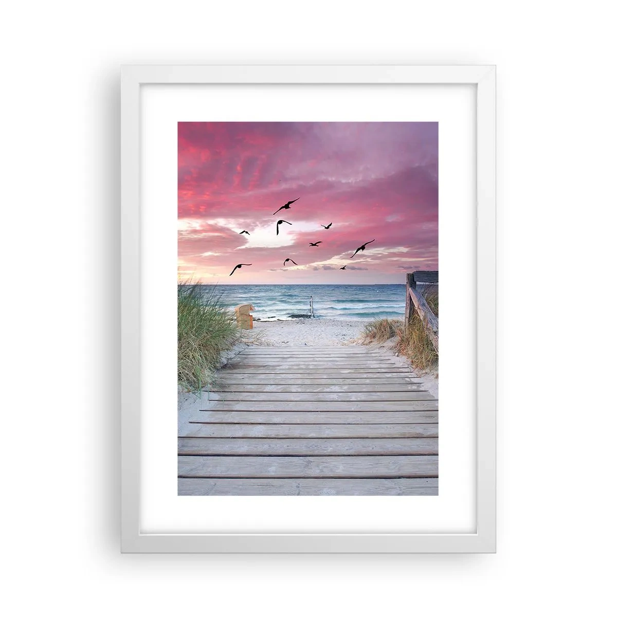 Affiche dans un cadre blanc - Poster - Impression de la Baltique - 30x40 cm