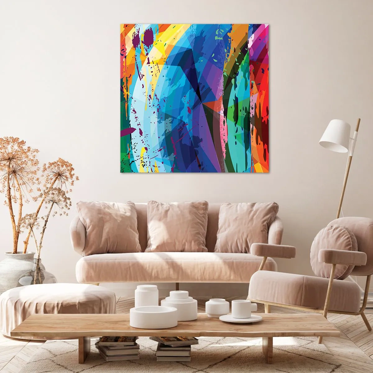 Impression sur toile - Image sur toile - Vertiges colorés - 60x60 cm