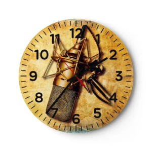 Horloge murale - Pendule murale - Les années d'or de la radio - 40x40 cm