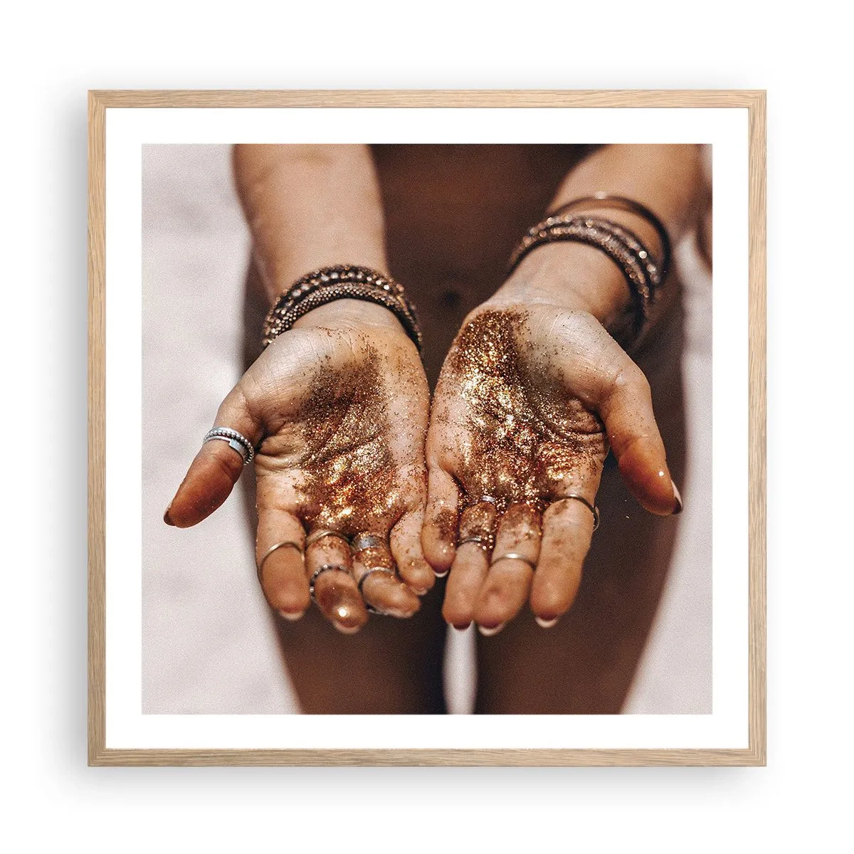 Affiche dans un chêne clair - Poster - Un don pour vous - 60x60 cm