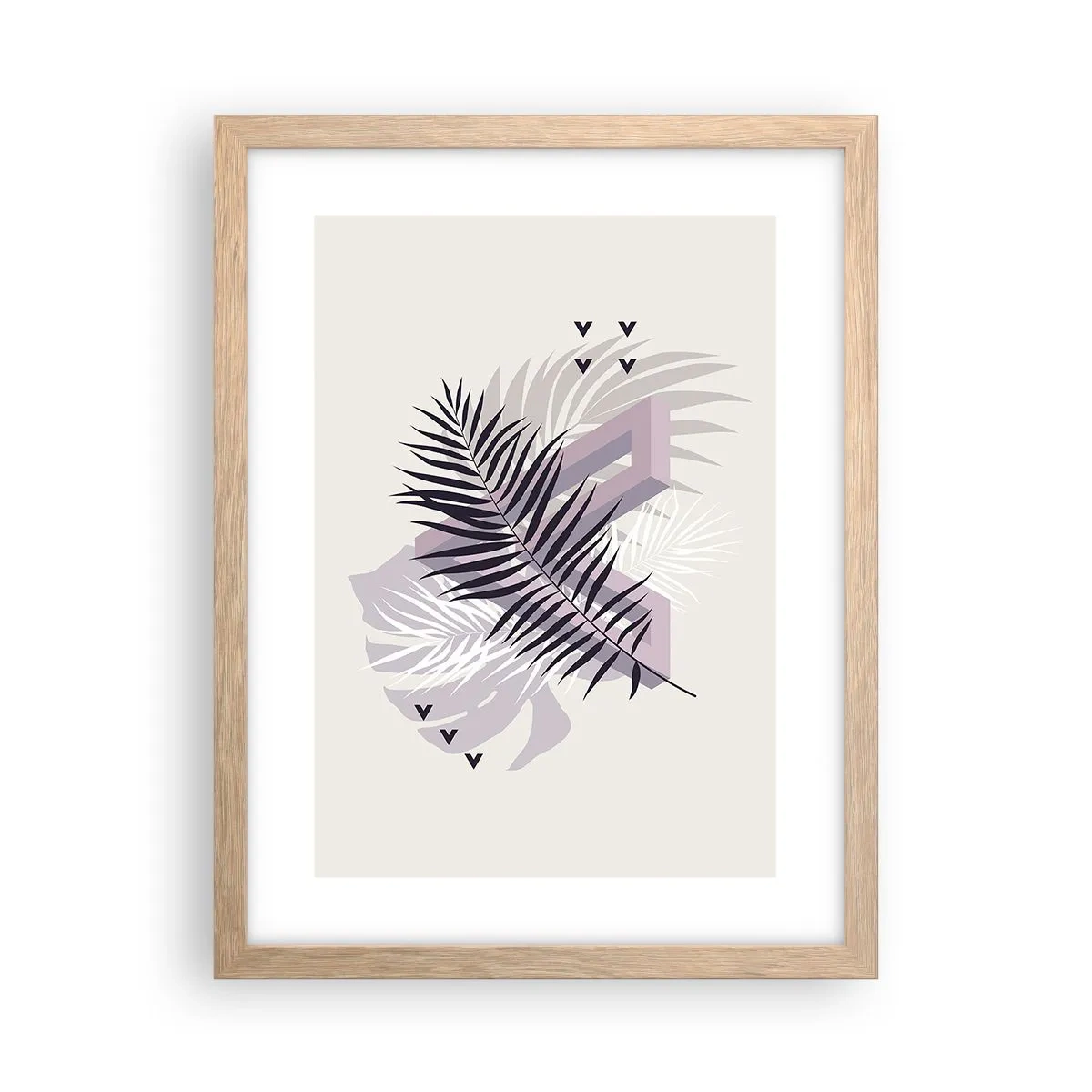 Affiche dans un chêne clair - Poster - L'ombre de l'obscurité - 30x40 cm