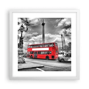 Affiche dans un cadre blanc - Poster - La vraie circulation sanguine de la ville - 40x40 cm