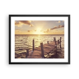 Affiche dans un cadre noir - Poster - La terre d'or de la douceur - 50x40 cm