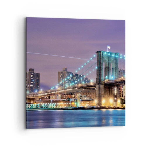Impression sur toile - Image sur toile - Depuis de nombreuses années le pont de Brooklyn - 70x70 cm