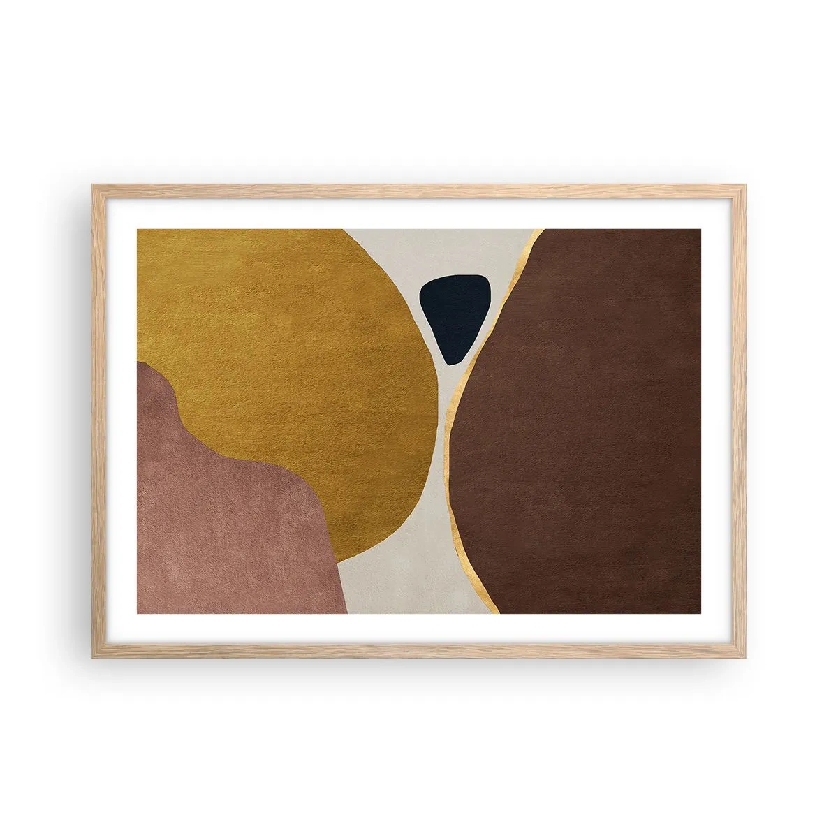 Affiche dans un chêne clair - Poster - L'abstraction – une place dans l'espace - 70x50 cm