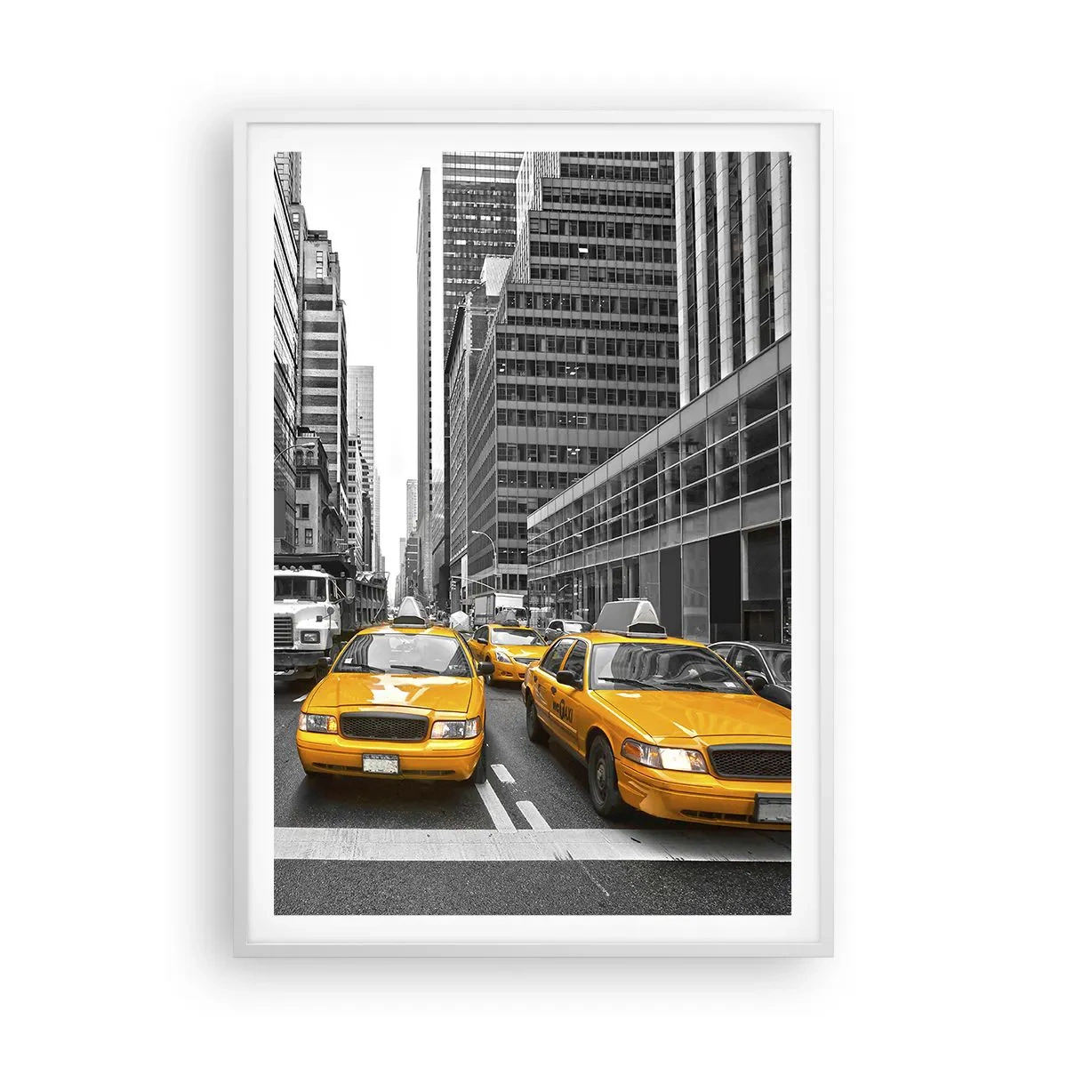 Affiche dans un cadre blanc - Poster - C'est nous qui colorons la ville - 70x100 cm