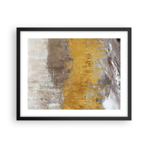 Affiche dans un cadre noir - Poster - Une explosion d'or - 50x40 cm