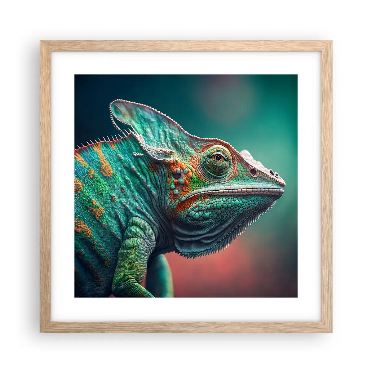 Affiche dans un chêne clair - Poster - Vous me voyez? Pas bien… - 40x40 cm