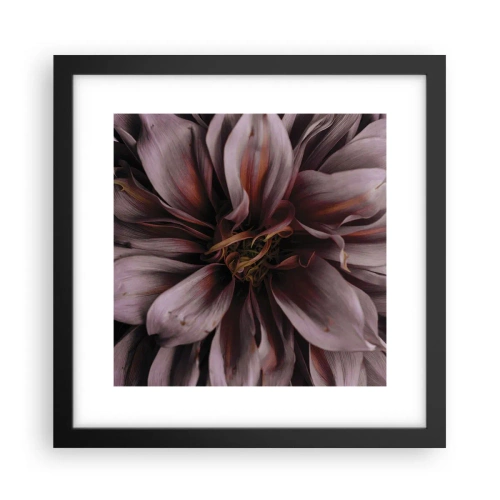 Affiche dans un cadre noir - Poster - Un coeur fleuri - 30x30 cm