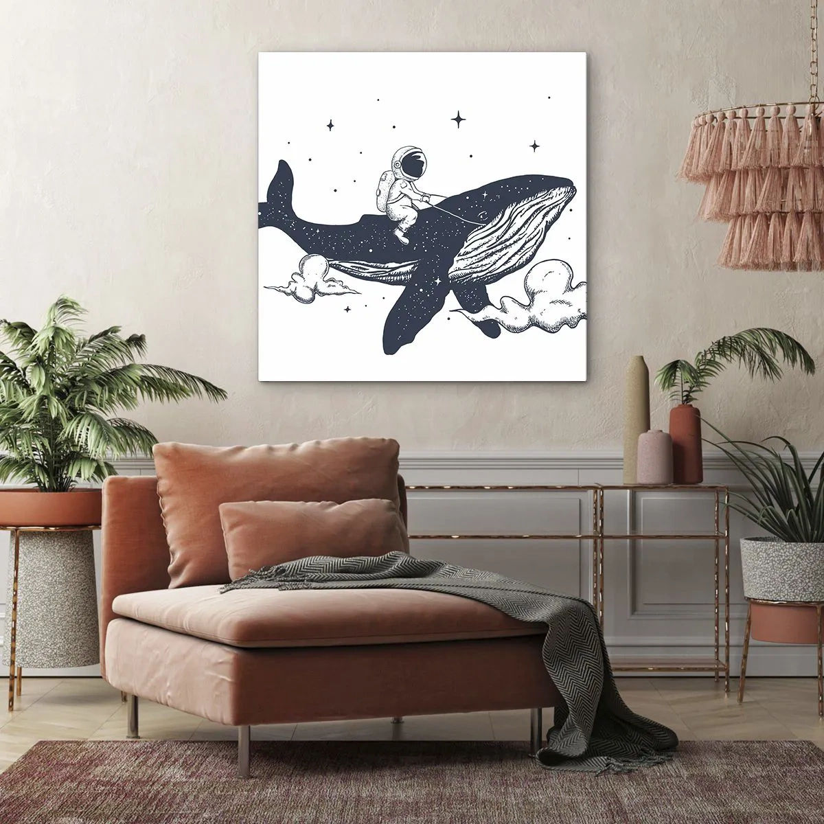 Impression sur toile - Image sur toile - Aventure spatiale - 40x40 cm