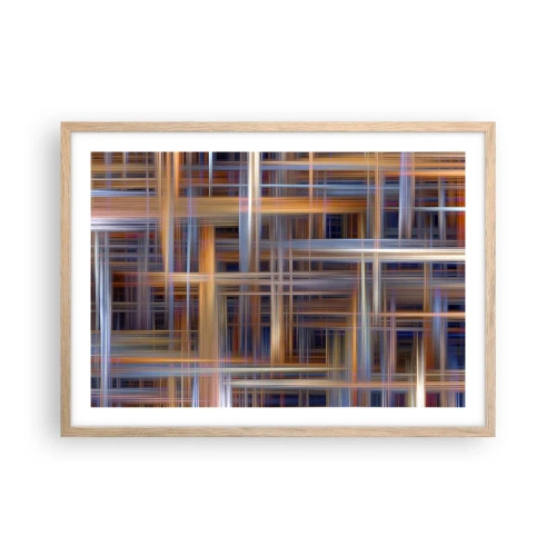 Affiche dans un chêne clair - Poster - Tissé de lumière - 70x50 cm