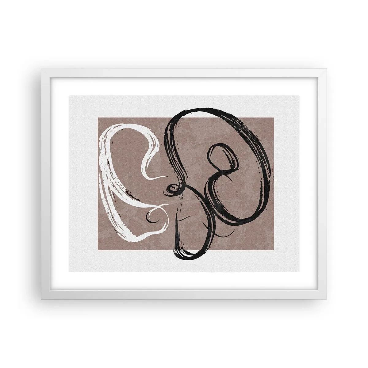 Affiche dans un cadre blanc - Poster - Composition – la recherche de la plénitude - 50x40 cm