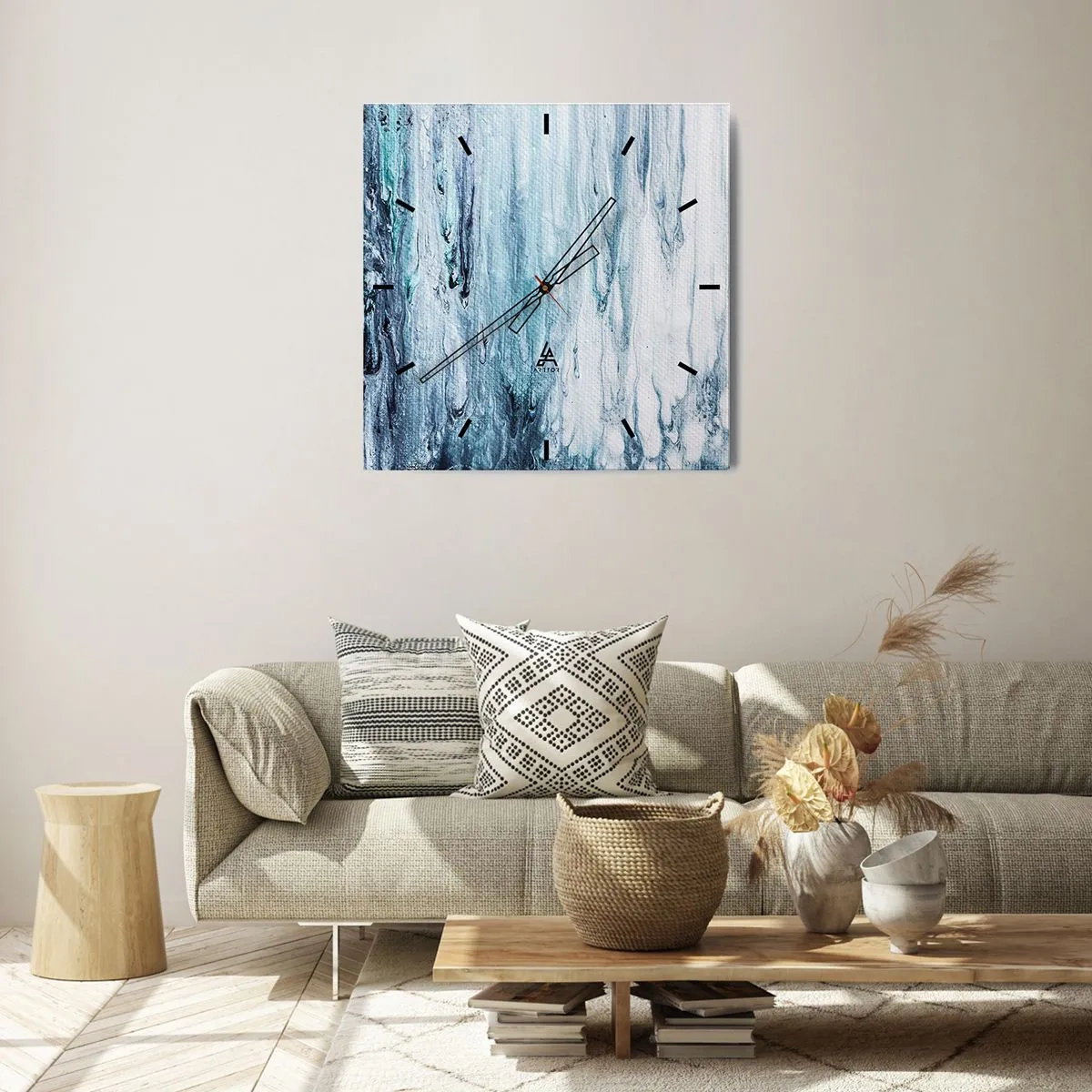 Horloge murale - Pendule murale - Une glace bleue - 30x30 cm