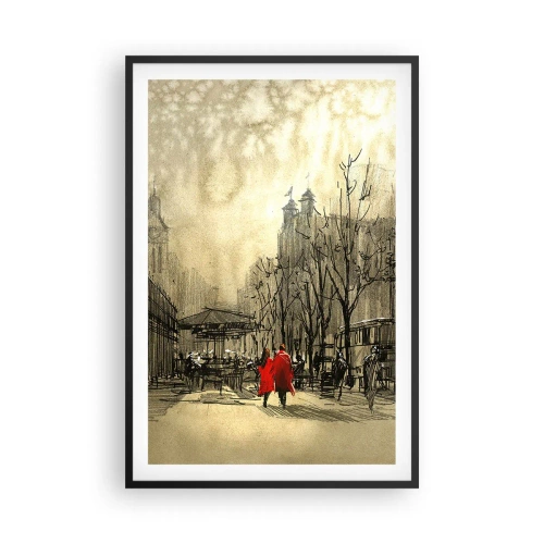 Affiche dans un cadre noir - Poster - Rendez-vous dans le brouillard de Londres - 61x91 cm