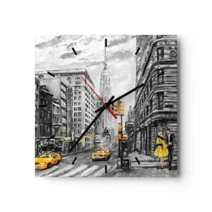 Horloge murale - Pendule murale - Une histoire new-yorkaise - 40x40 cm