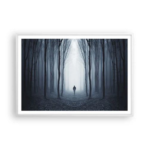 Affiche dans un cadre blanc - Poster - Tout est simple et clair - 100x70 cm