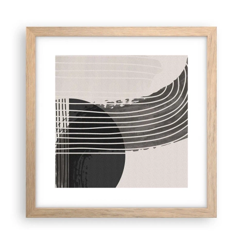 Affiche dans un chêne clair - Poster - Aller et retour - 30x30 cm