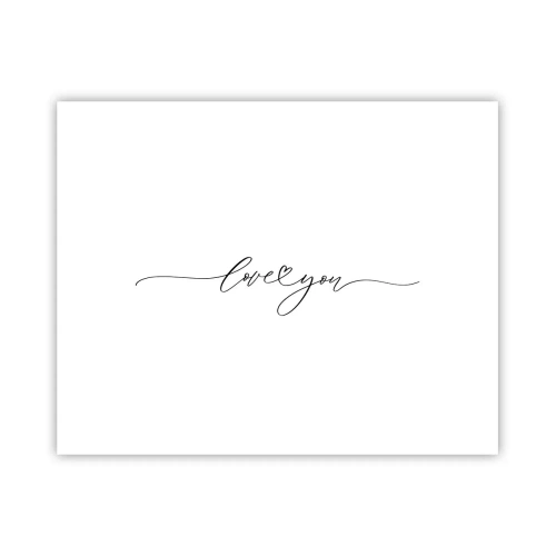 Affiche - Poster - Noir sur blanc - 50x40 cm