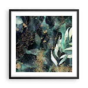 Affiche dans un cadre noir - Poster - Jardin magique - 50x50 cm
