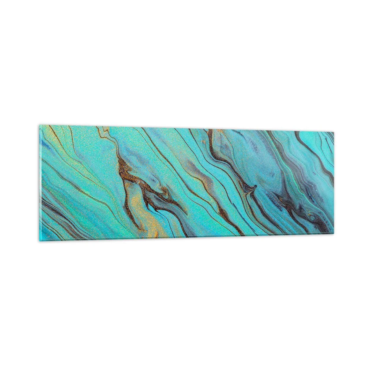 Impression sur verre - Image sur verre - Marée turquoise - 90x30 cm