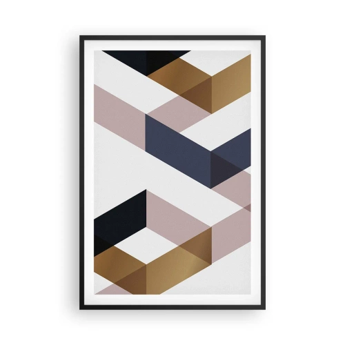 Affiche dans un cadre noir - Poster - Plats et angles - 61x91 cm