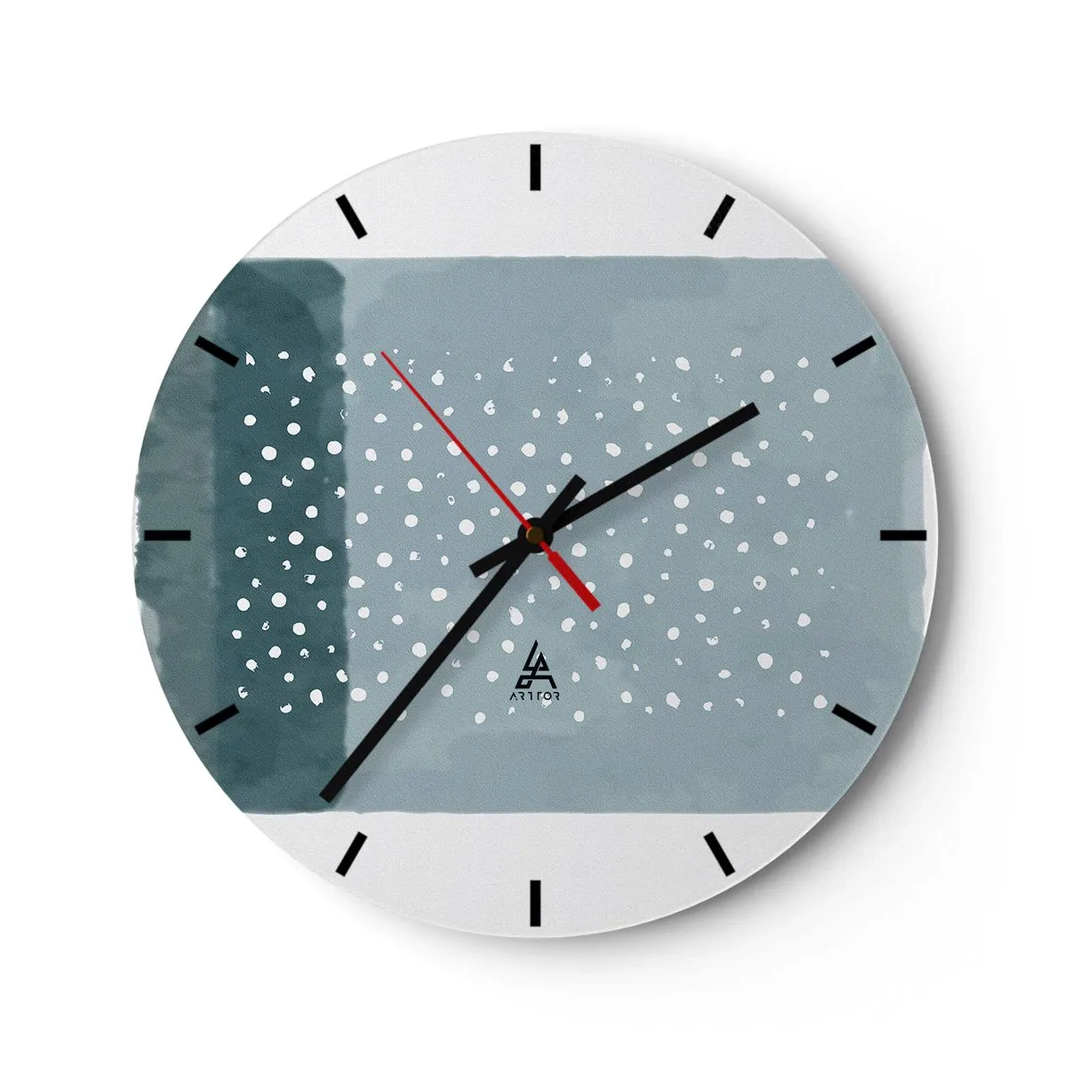 Horloge murale - Pendule murale - Évolution de bleus - 40x40 cm