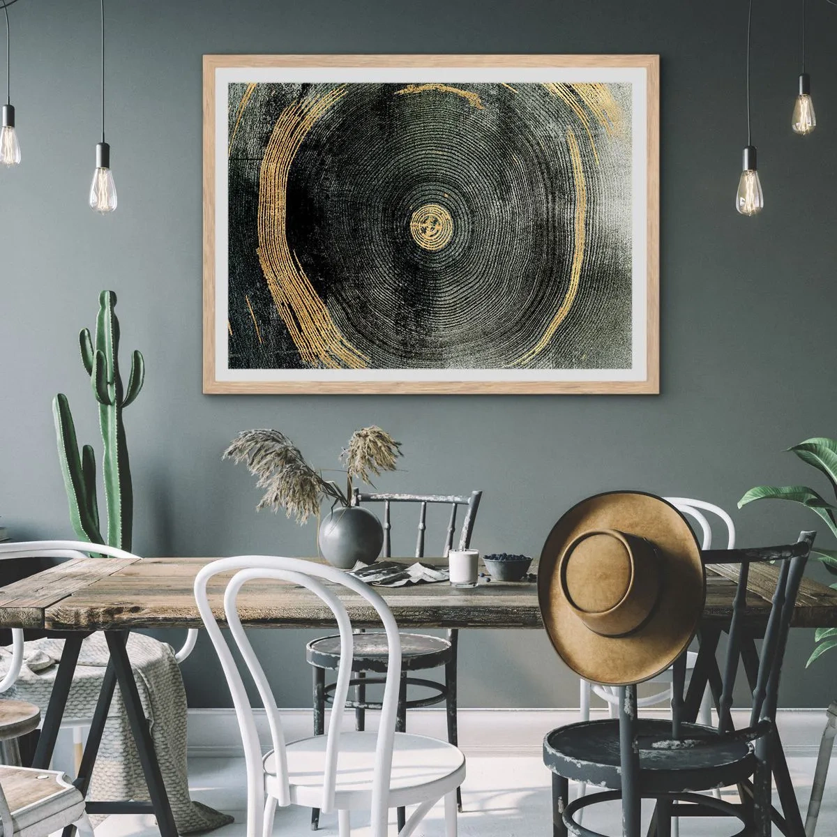 Affiche dans un chêne clair - Poster - Changement et persistance - 70x50 cm