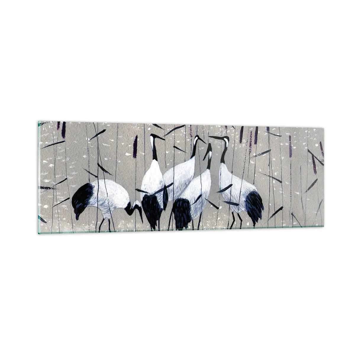 Impression sur verre - Image sur verre - Parmi les siens - 90x30 cm