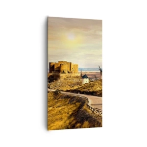 Impression sur toile - Image sur toile - Don Quichotte est sur le point d'arriver - 65x120 cm