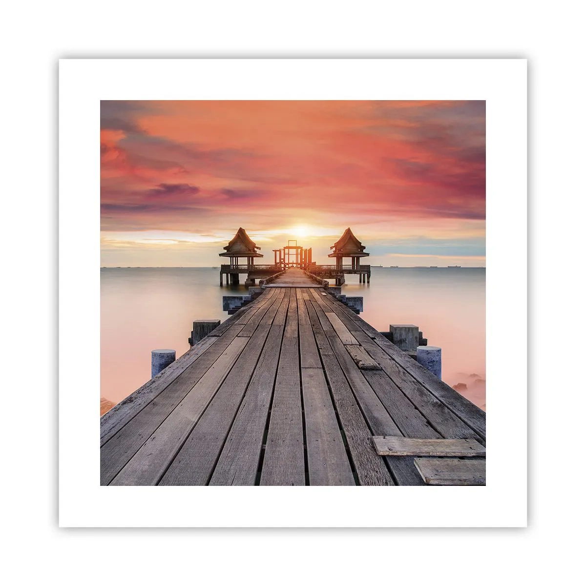 Affiche - Poster - L'Ouest à l'Est - 40x40 cm