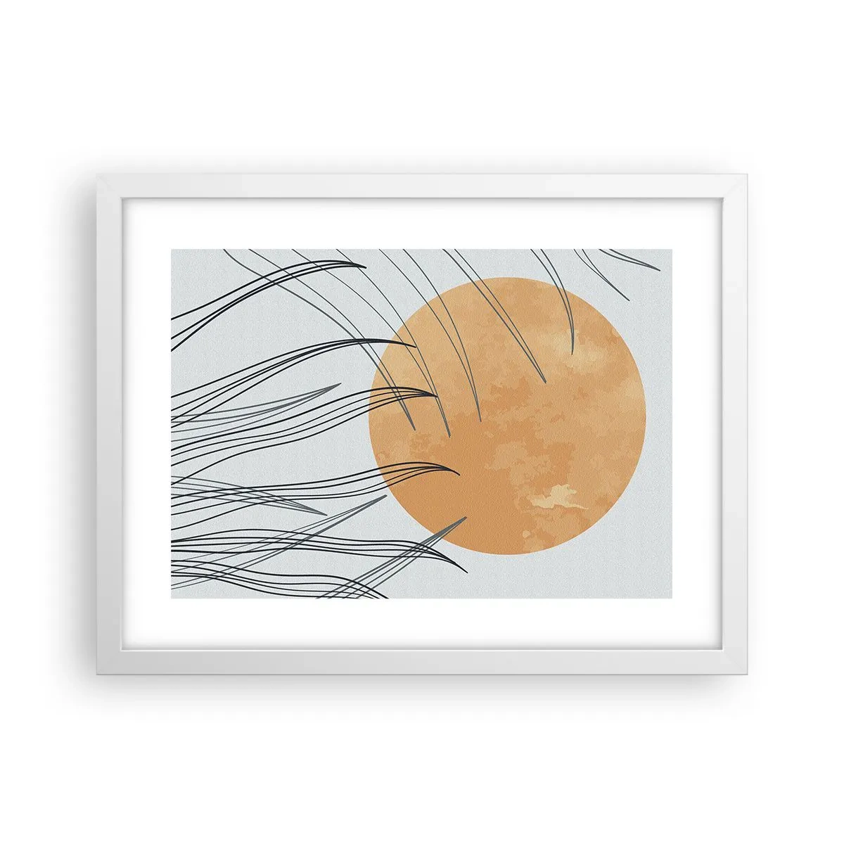 Affiche dans un cadre blanc - Poster - Toujours vers le soleil - 40x30 cm