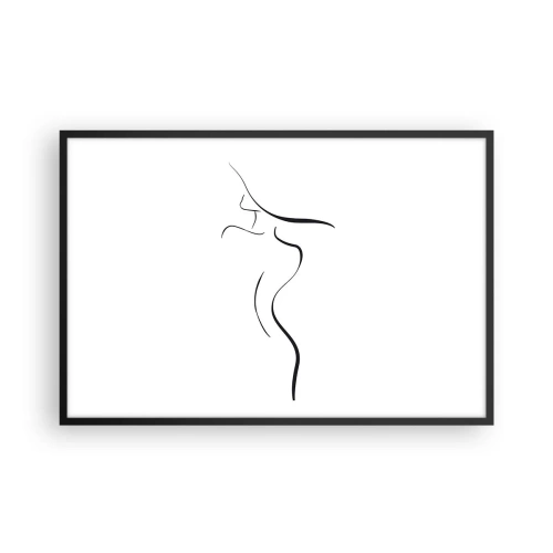 Affiche dans un cadre noir - Poster - Insaisissable comme une vague - 91x61 cm