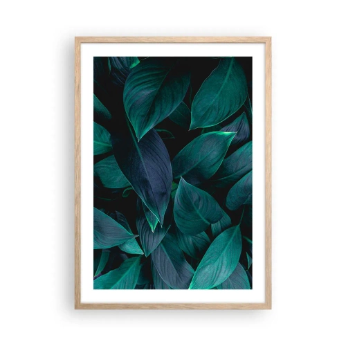 Affiche dans un chêne clair - Poster - le vert lui-même - 50x70 cm