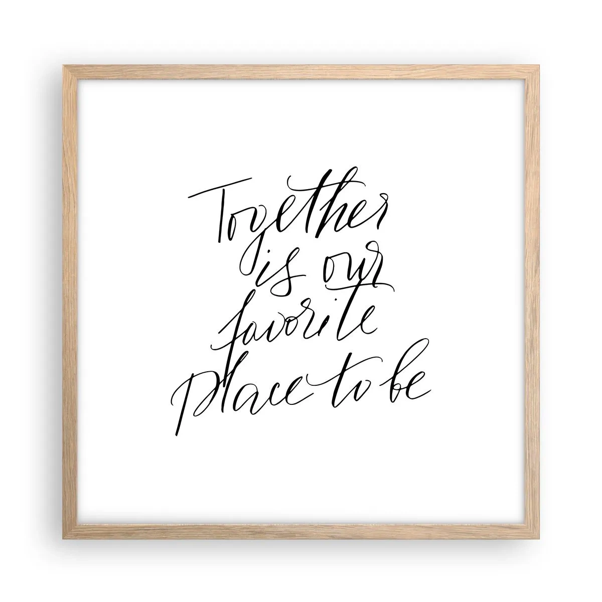 Affiche dans un chêne clair - Poster - Vous aussi vous le sentez? - 50x50 cm