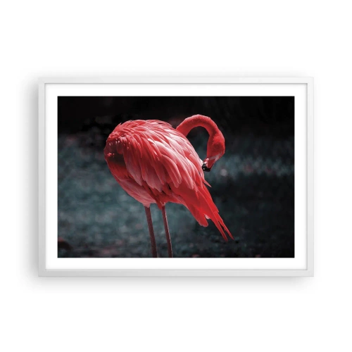 Affiche dans un cadre blanc - Poster - Poème cramoisi de la nature - 70x50 cm