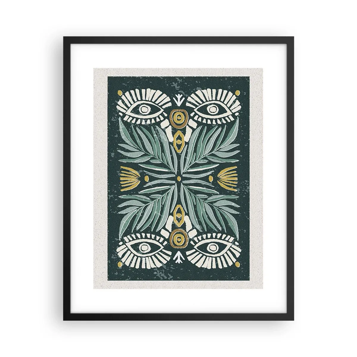 Affiche dans un cadre noir - Poster - Comme une découpe folklorique - 40x50 cm