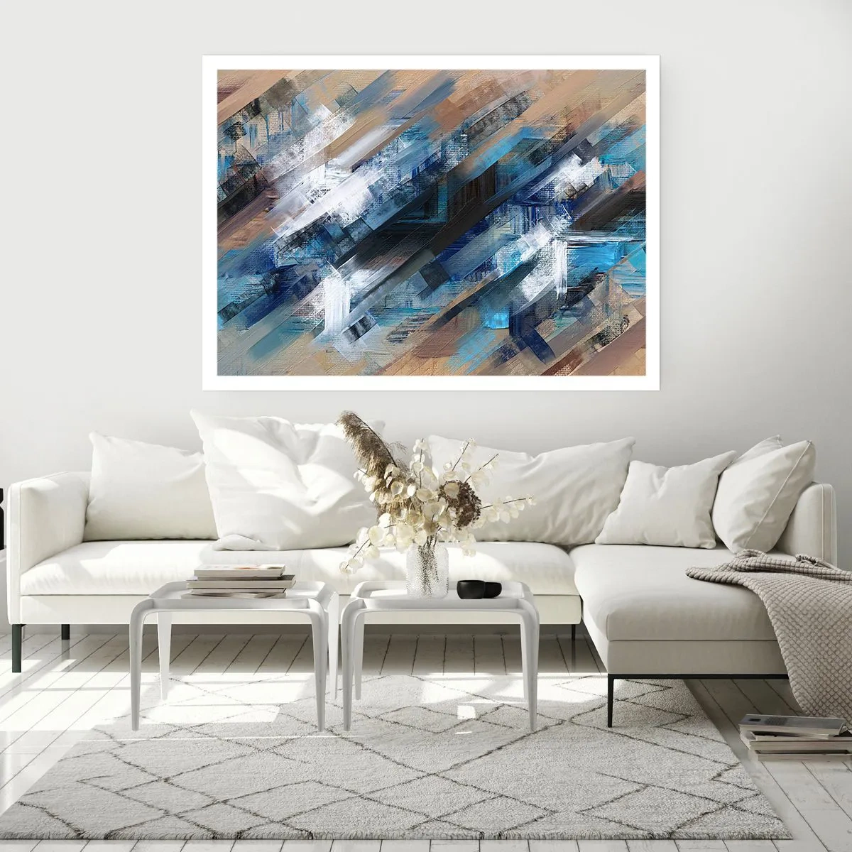 Affiche - Poster - Diagonale de bleus - 40x30 cm