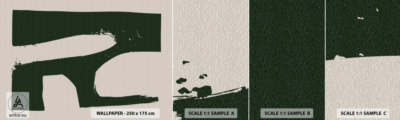 Échantillon de Papier Peint Autocollant Deluxe Sticker - Baies blanches - Bohème, Minimalisme, Forme - 100x30 cm