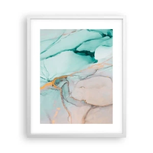 Affiche dans un cadre blanc - Poster - Danse des formes et des couleurs - 40x50 cm