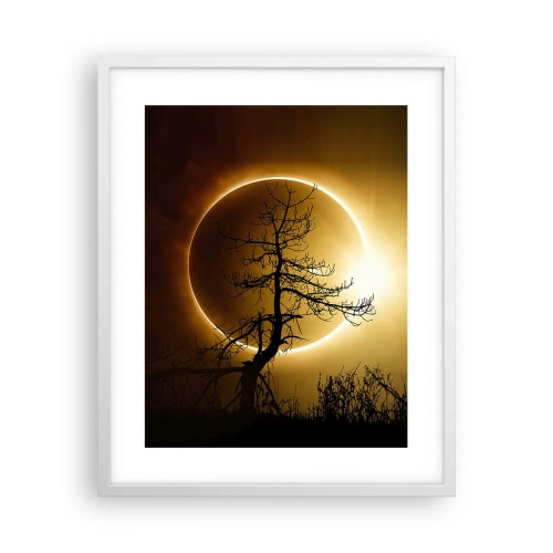 Affiche dans un cadre blanc - Poster - Éclipse totale - 40x50 cm