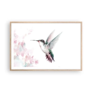 Affiche dans un chêne clair - Poster - Immortalisé dans un battement - 91x61 cm