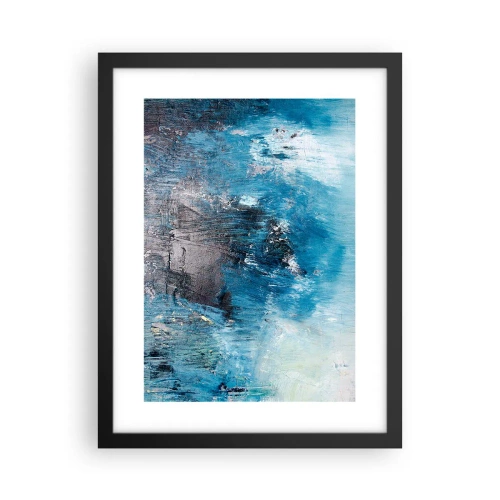 Affiche dans un cadre noir - Poster - Rhapsodie en bleu - 30x40 cm