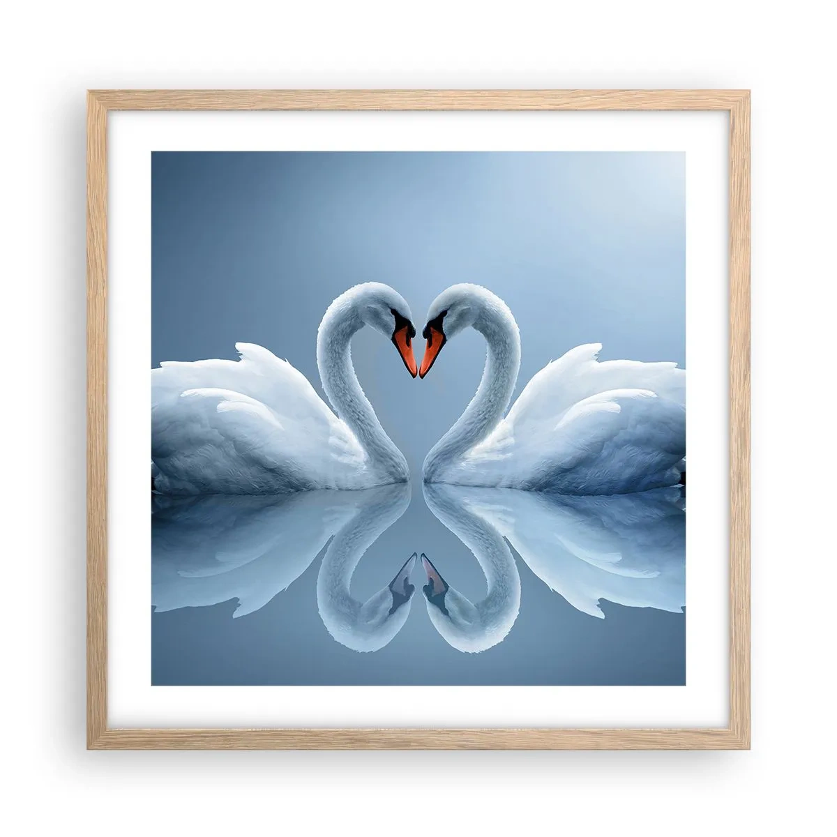 Affiche dans un chêne clair - Poster - Le temps de l'amour - 50x50 cm