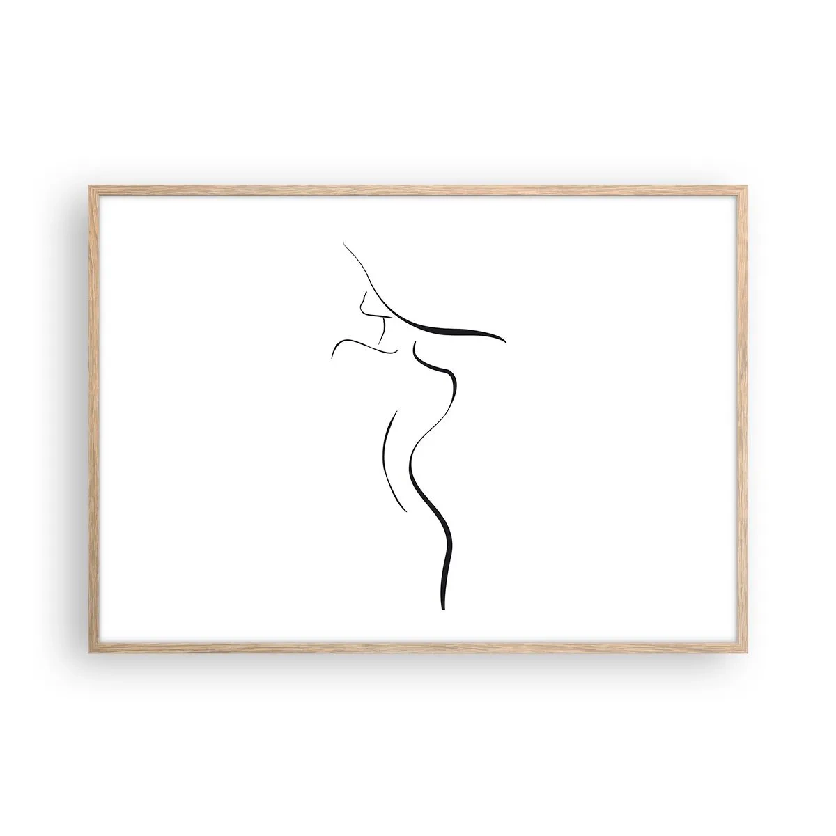 Affiche dans un chêne clair - Poster - Insaisissable comme une vague - 100x70 cm